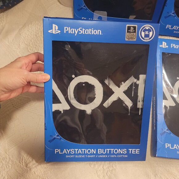 Playstation Black Cotton Boxed Tee XL T Shirt - Picture 11 of 12